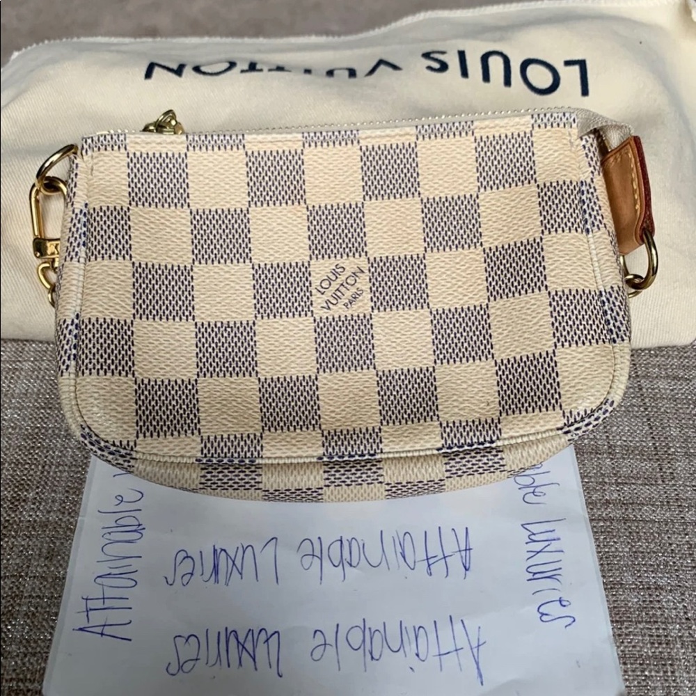 ❤️ SOLD ❤️Louis Vuitton Damier Azur Mini Pochette